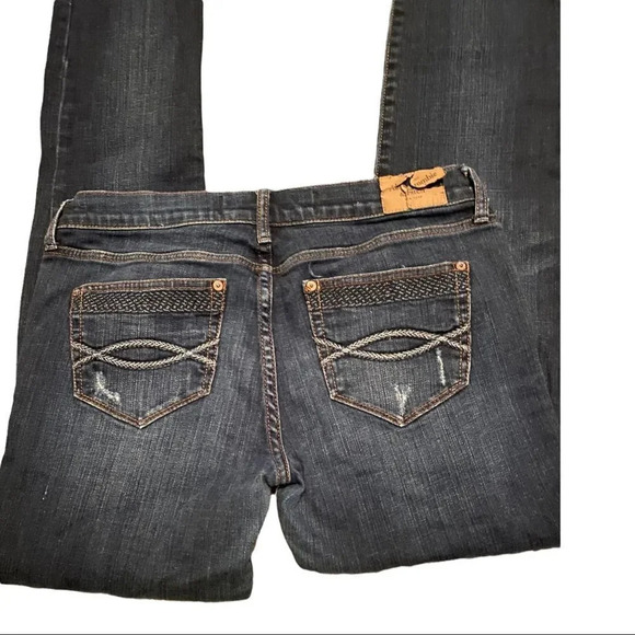 Y2K Abercrombie & Fitch The A&F Skinny Jeans Distressed Med Wash Size 6R - Picture 4 of 5